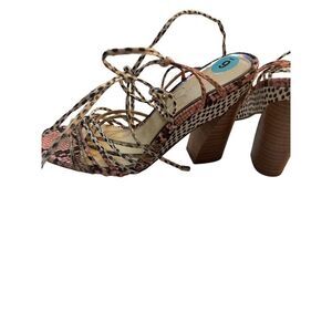 JESSICA SIMPSON MILAYE STRAPPY LACE UP HEEL SANDALS
